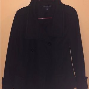 A black GAP pea coat
